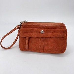 Butterfly Brand Dark Orange Purse Clutch Soft Used